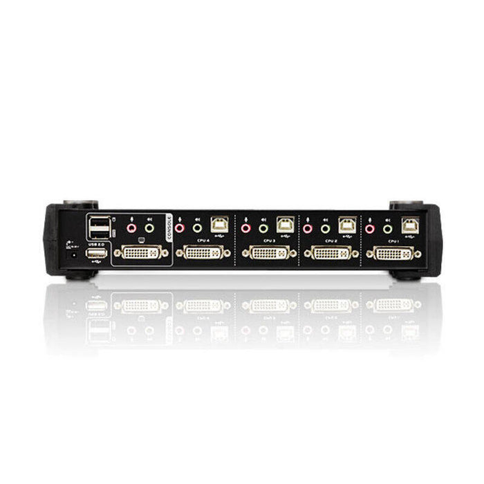 Switch Kvmp, 4 Puertos, Aten Cubiq Cs1784a, Dvi, Usb 2.0, Audio 2.1