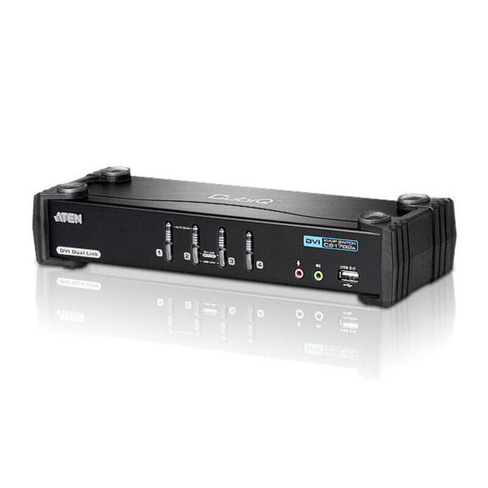 Switch Kvmp, 4 Puertos, Aten Cubiq Cs1784a, Dvi, Usb 2.0, Audio 2.1