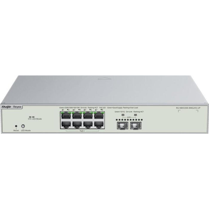 Switch Reyee Nbs5300-8mg2xs-Up L3 8xxmg Hipoe 2xsfp+ 370w