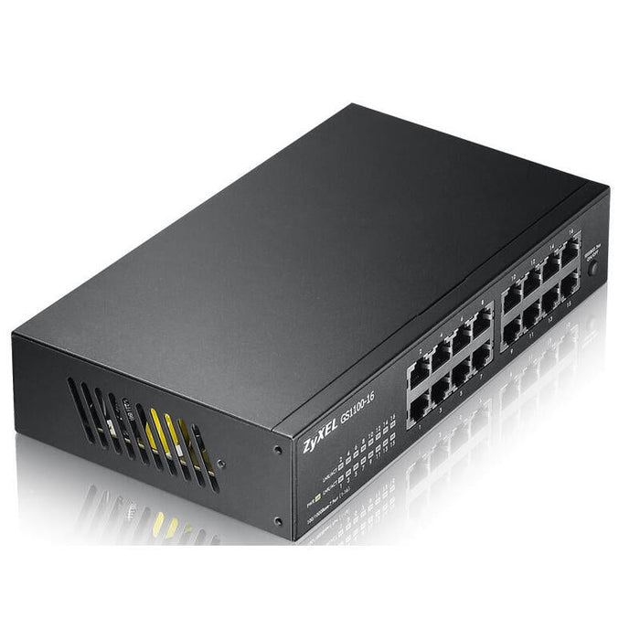 Switch Zyxel 16ptos Gigabit Negro Gs1100-16-Eu0101f