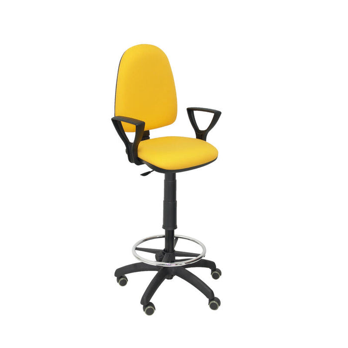 Taburete Ayna Bali Amarillo Brazos Fijos Ruedas D