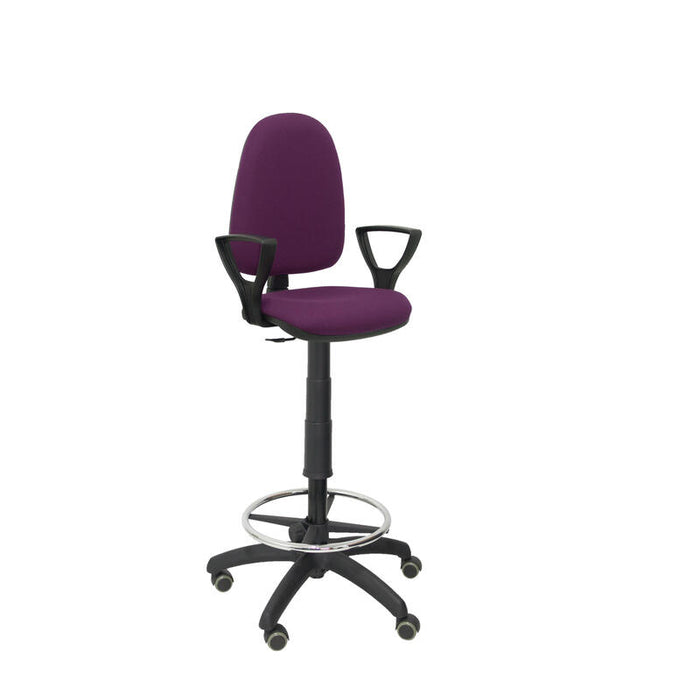 Taburete Ayna Bali Morado Brazos Fijos Ruedas De