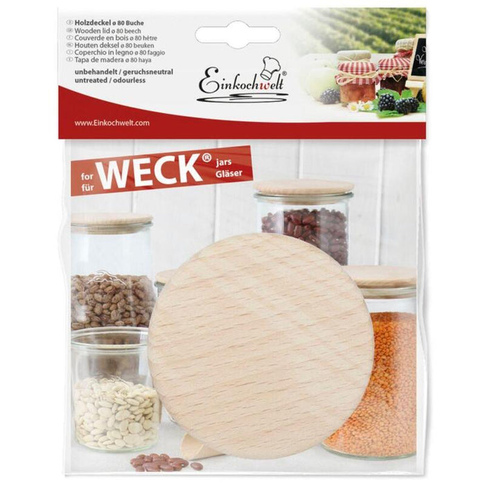 Tapa De Madera Weck 80mm Haya
