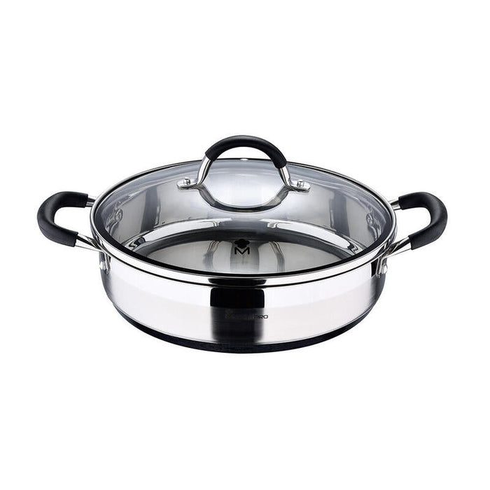 Tartera Ø28x7,5cm 3,8l Acer Inoxidable Con Tapa Foodies Bgmp-1503-Bk Masterpro