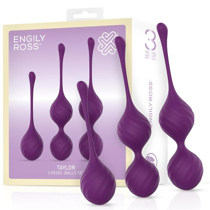 Taylor Bolas Kegel Silicona Púrpura