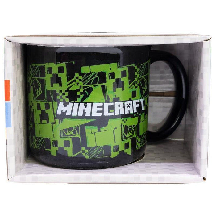 Taza Cerámica Minecraft Iconicmono Desayuno 400 Ml En Caja De Regalo