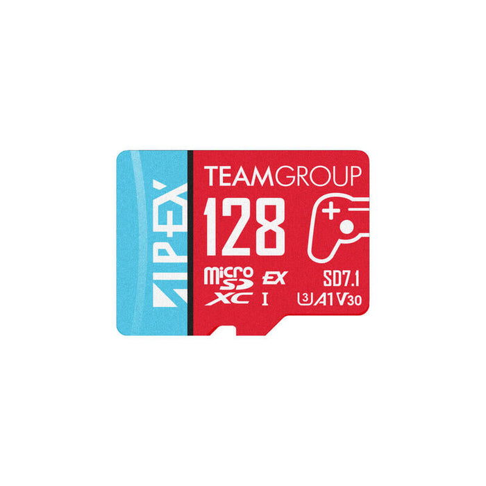 Team Group Apex Sd7.1 128 Gb Sdxc, Tarjeta De Memoria Rojo/Azul, Microsd Express Tapmsde128giv30a102