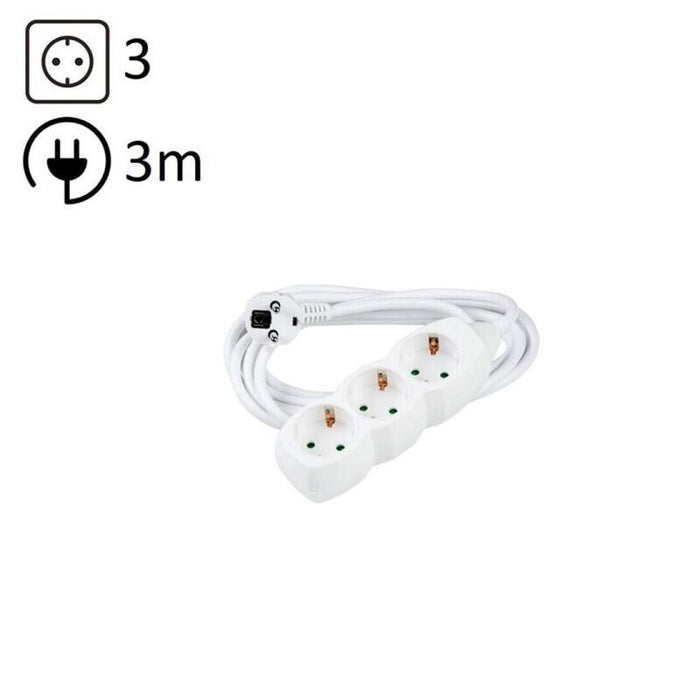 Technik Regleta De Corriente 3 Enchufes 3,0m 16a Blanco