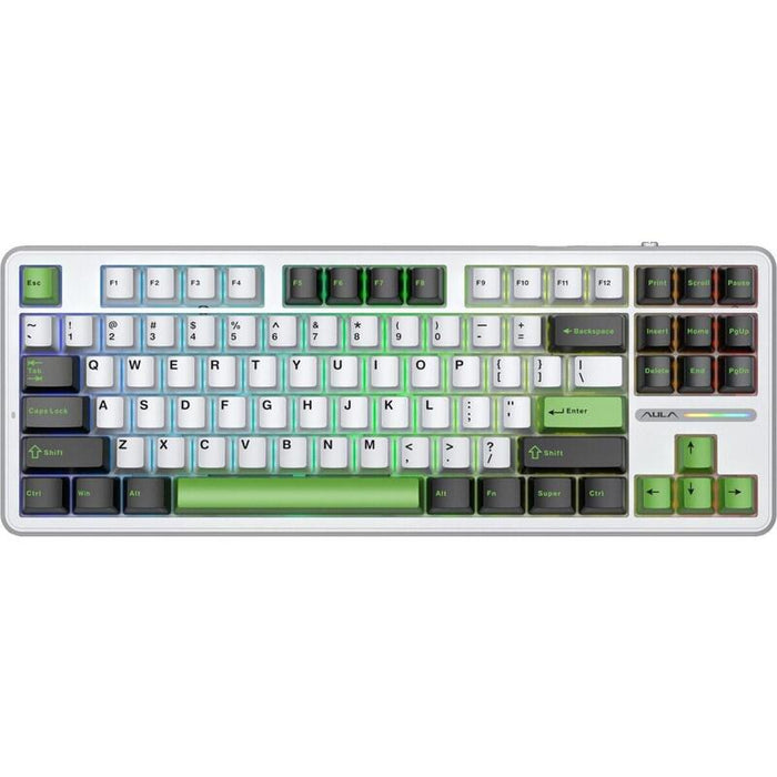 Teclado Aula Gasket F87 Thunder Black Graywoodv3 Rgb