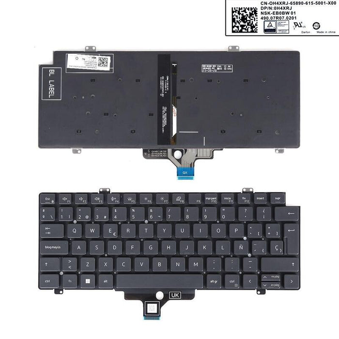 Teclado Dell Latitude 7410 7420 5420 Negro (Retroiluminado Win8) 0h4xrj Nsk Eb0bw 01