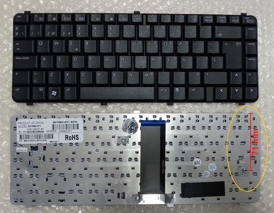 Teclado Para Portátil Hp Compaq 510 511 515 516 610 615 537583-071