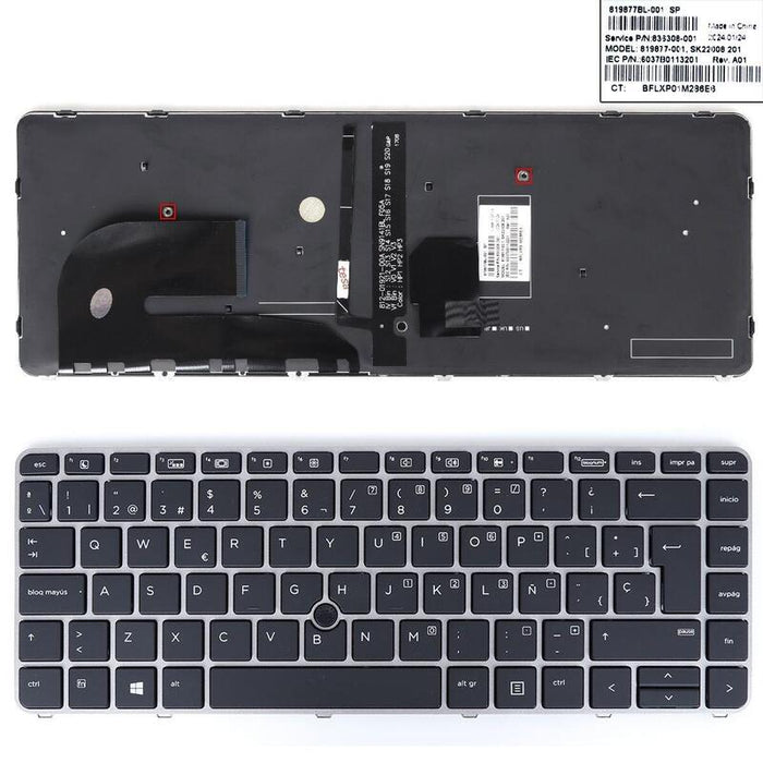 Teclado Hp 840g3 745g3 848g3 840g4 745g4 Zbook Retroiluminación, Plateado 12 0155c Dz01 K19teclado