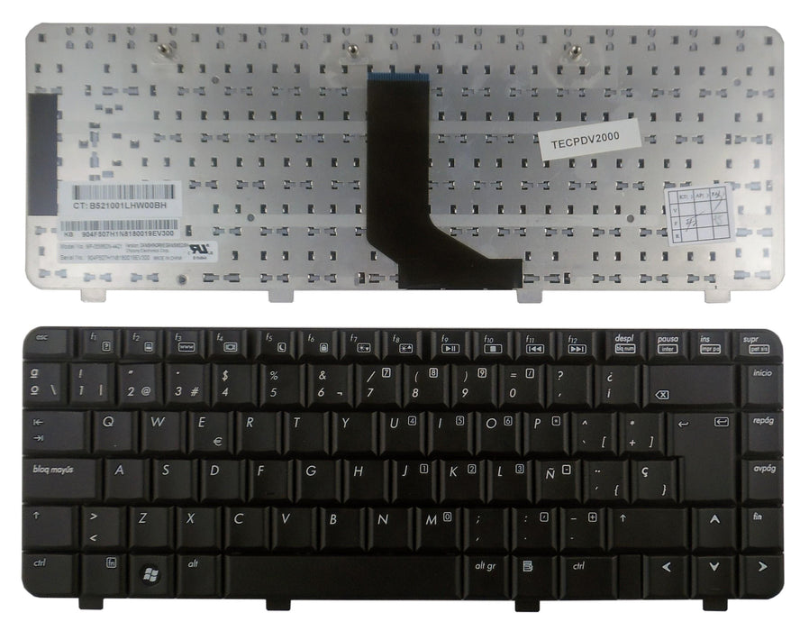 Teclado Para Portátil Hp Pavilion Dv2000 Dv2100 Dv2200 Dv2300 Dv2400