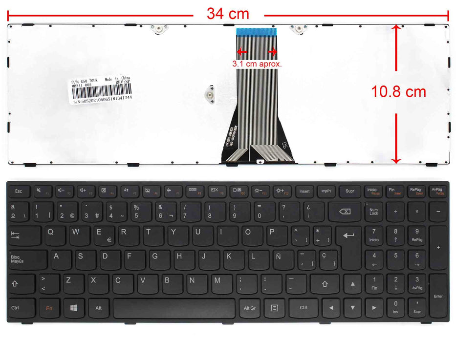 Teclado Para Portátil Lenovo 25211020 25214513