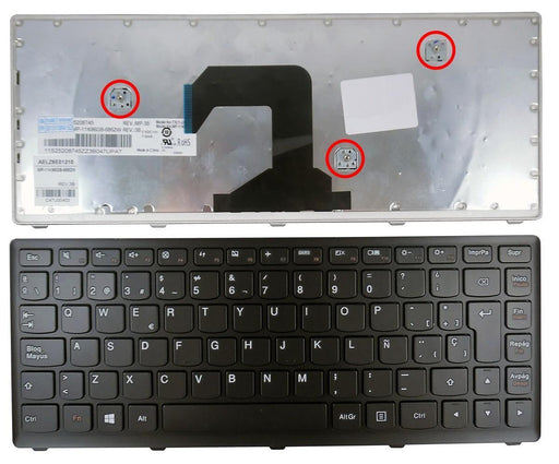 Teclado Para Portátil Lenovo U410 Negro Con Marco Negro