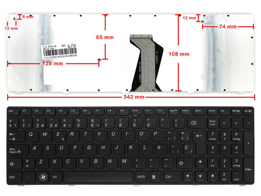 Teclado Para Portátil Lenovo B590 B590A B590G B570 B570A B570E B570G B570T B575 B575E B580 V570 V570C Y570 Z570