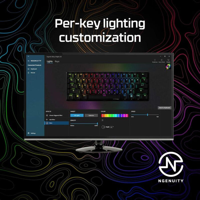 Teclado Mecanico Hp Hyperx Alloy Origins 60 Aqua Gaming Rbg 56r61aa#Aba