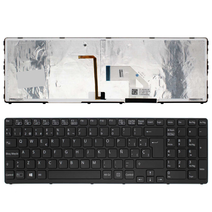 Teclado Retroiluminado Para Portátil Sony Vaio Sve15 Sve17 Series Negro