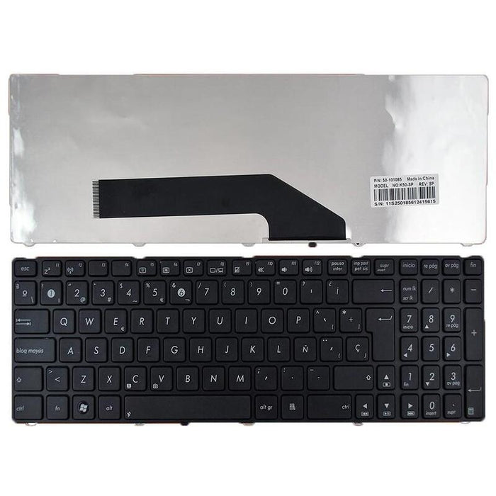 Teclado Para Portátil Asus K50 K50a Con Marco Negro Mate