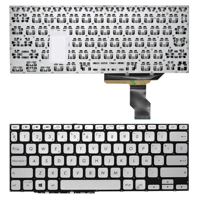 Teclado Para Portátil Asus X420f Y406ua Y406uf V4000f Plata