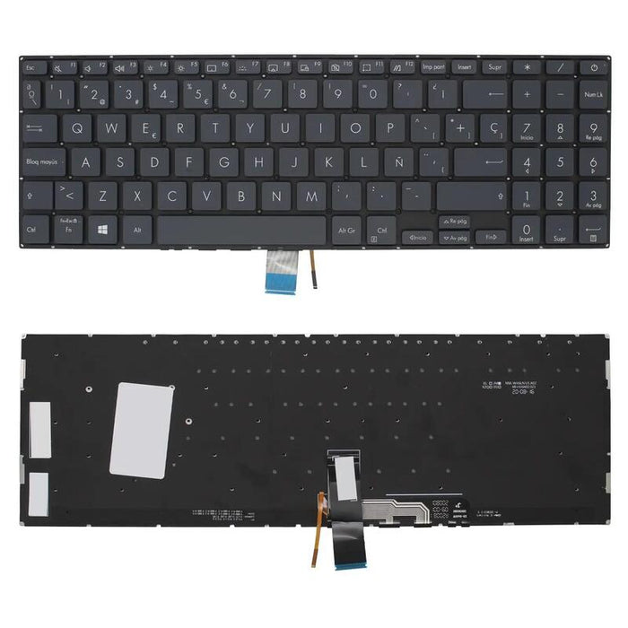 Teclado Para Portátil Asus Zeenbook Pro 15 Ux535l Ux535lh Ux535li Ux535qa Ux535qe Verde Gris Retroiluminación