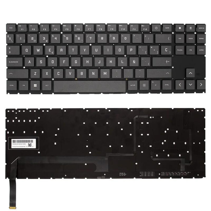 Teclado Para Portátil Hp Omen 15 Ek 15 Ec 15 En 16 B Series V193446cs1 Negro Con Fleje Ancho