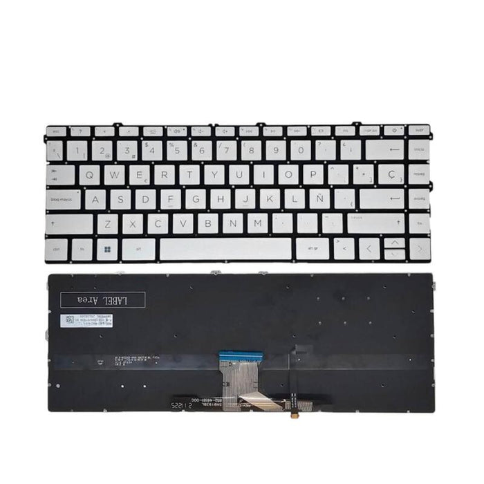 Teclado Para Portátil Hp Pavilion X360 14 Dw   14 Dwxxx Series L96530 071 Plata