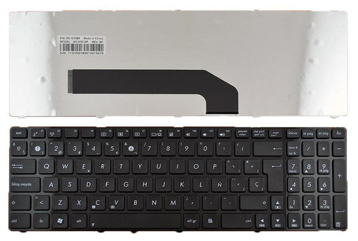 Teclado Para Portatil Asus K50 Con Marco Negro Brillo