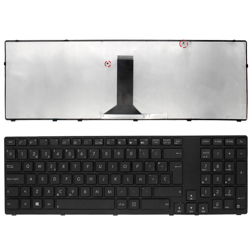 Teclado Para Portátil Asus K95 K95V K95Vb K95Vj K95Vm X93 X93S X93Sm X93Sv Marco Brillante