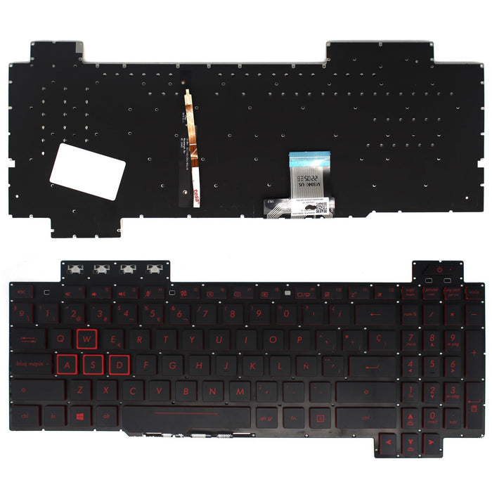 Teclado Retroiluminado Para Portátil Asus Tuf Gaming Fx504 Fx504Gd Fx504Ge Fx504Gm Series