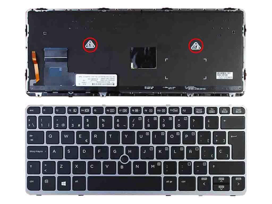 Teclado Para Portátil Hp Elitebook 820 G1 Plata