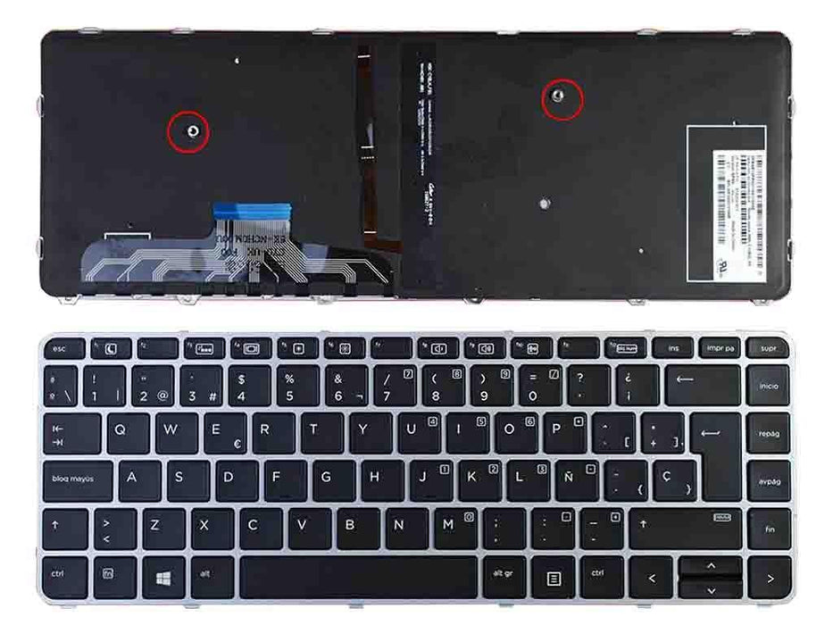 Teclado Para Portátil Hp Elitebook Folio 1040 G3 Plata | 836307-071 818252-001 844423-001