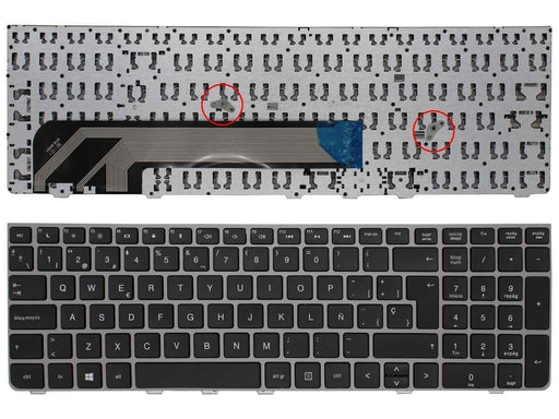 Teclado Para Portátil Hp Probook 4535S 4530S 4730S Con Marco En Plata