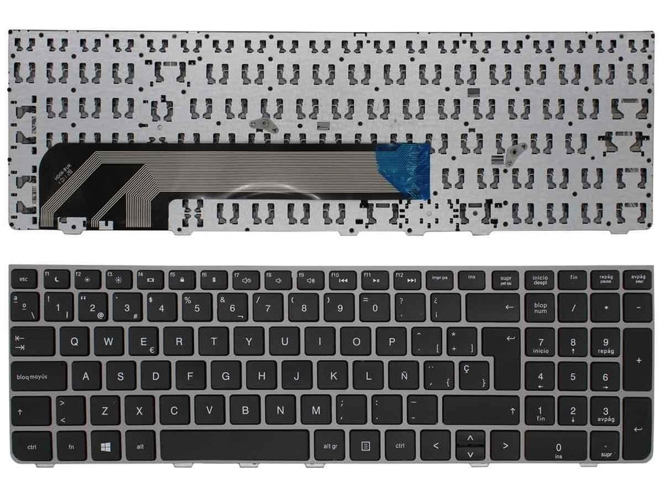 Teclado Para Portátil Hp Probook 4535S 4530S 4730S Con Marco En Plata