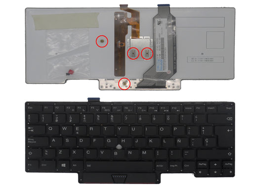 Teclado Para Portátil Lenovo Thinkpad X1 Carbon Gen 1 Retroiluminación