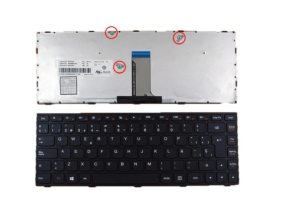 Teclado Para Portátil Lenovo G40-70 G40-80 G40-30 Flex 2 14 852-42537-B2A Sn5330W