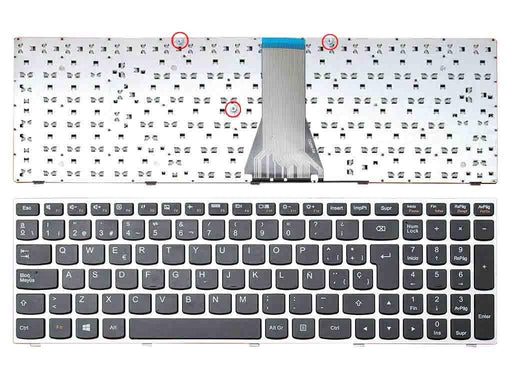 Teclado Para Portátil Lenovo G50-70 Plata