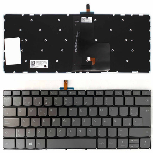 Teclado Para Portátil Lenovo Ideapad 320-14Isk 320S-14Ikb 320S-14Ikbr Gris Retroiluminado