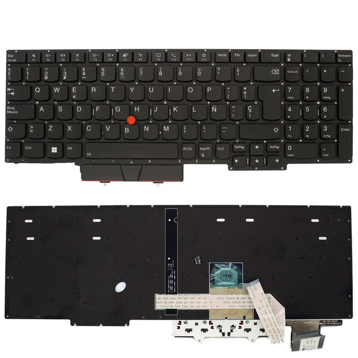 Teclado Retroiluminado Para Portátil Lenovo Thinkpad E15 2020 Negro