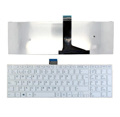 Teclado Para Portatil Toshiba C55-A Blanco Con Marco