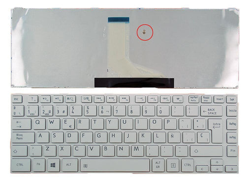 Teclado Para Portatil Toshiba L830 L840 Blanco