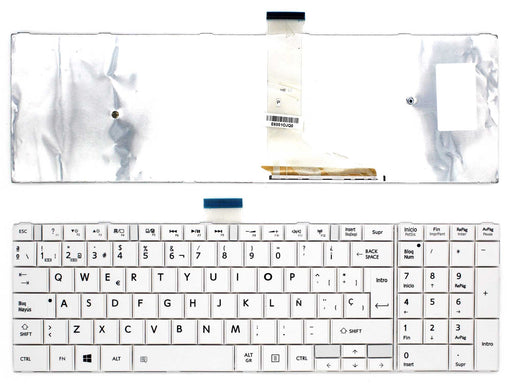 Teclado Para Portátil Toshiba Satellite C50-A C50D-A Blanco