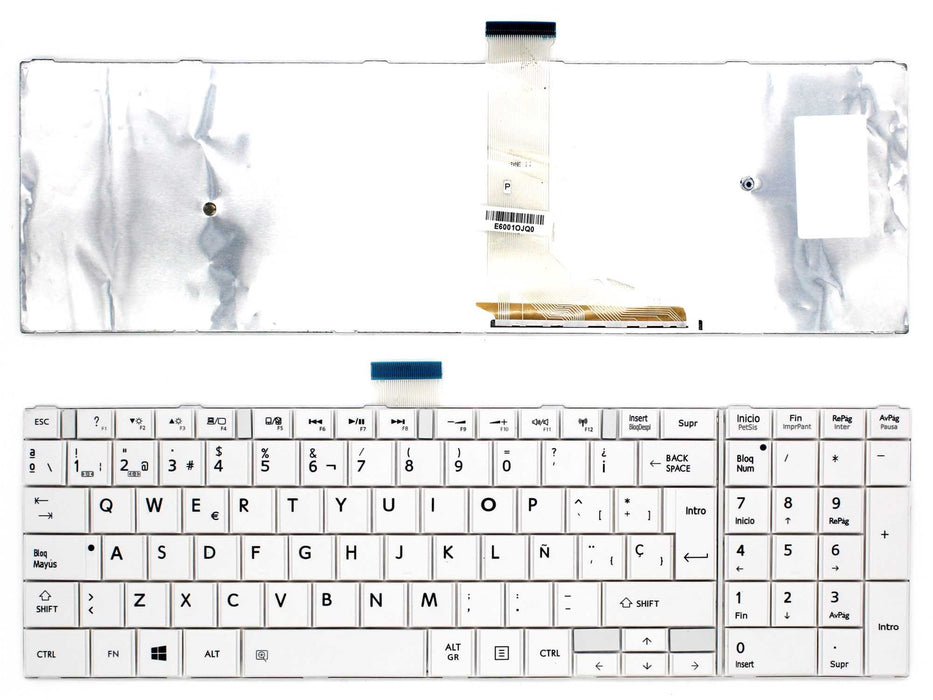 Teclado Para Portátil Toshiba Satellite C50-A C50D-A Blanco