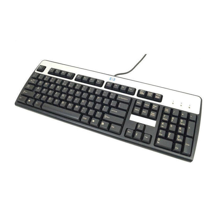 Teclado Reacondicionado Hp Sk-2885 / Ku0316  Español (Qwerty) Negro/Plata Con Cable Usb   1 Año De Garantia