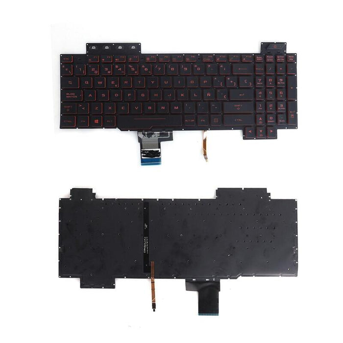 Teclado Retroiluminado Asus Fx505 Fx504 Fx705 Fx80 Negro Con Letras Rojas