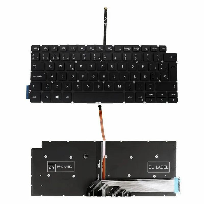 Teclado Retroiluminado Para Portátil Dell Inspiron 13 5390 13 5391 13 7391 14 5493 14 5498 14 7490 14 7491 Negro