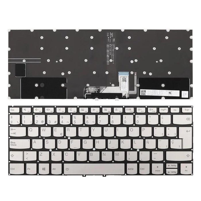 Teclado Retroiluminado Para Portátil Lenovo Yoga C930 13 C930 13ikb Plata