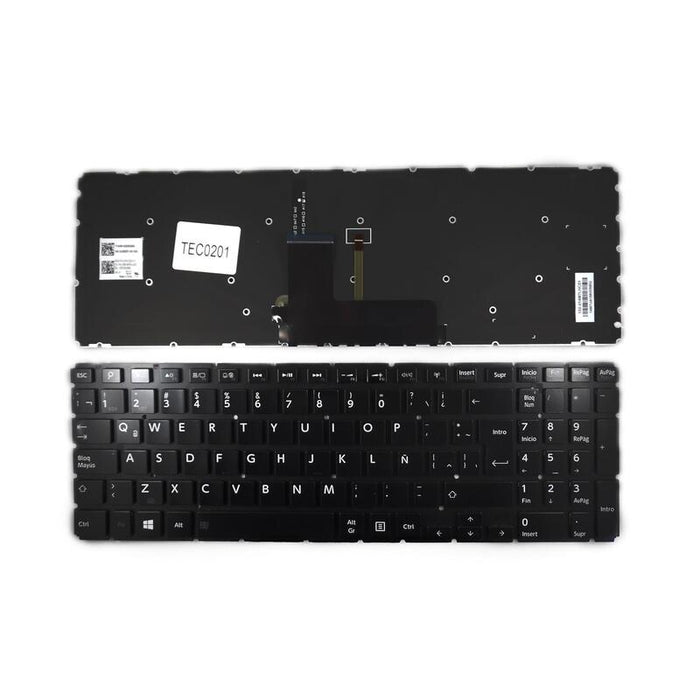 Teclado Retroiluminado Para Portátil Toshiba Satellite L50-B L50d-B 0kn0-Dq3la12 Tbm14m76laj528