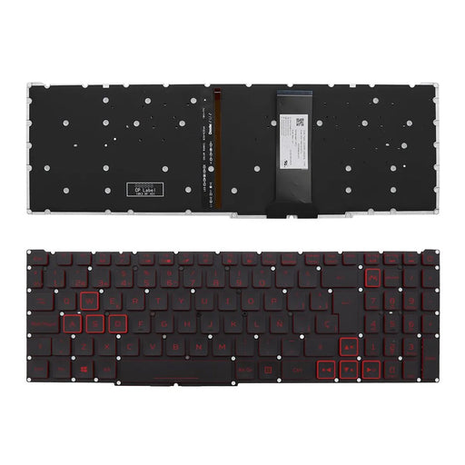 Teclado Retroiluminado Para Portátil Acer Nitro-4 An515-54 An515-43 An517-51 An715-51 Negro