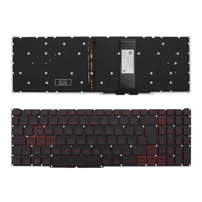 Teclado Retroiluminado Para Portátil Acer Nitro-4 An515-54 An515-43 An517-51 An715-51 Negro